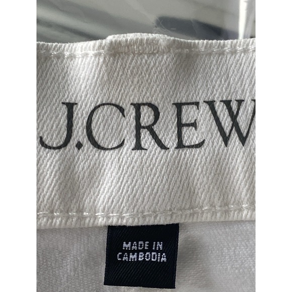 J.Crew 96 Denim Wide Leg Hi Rise Trouser Size Women's 29 Tall White Jeans - Picture 7 of 8